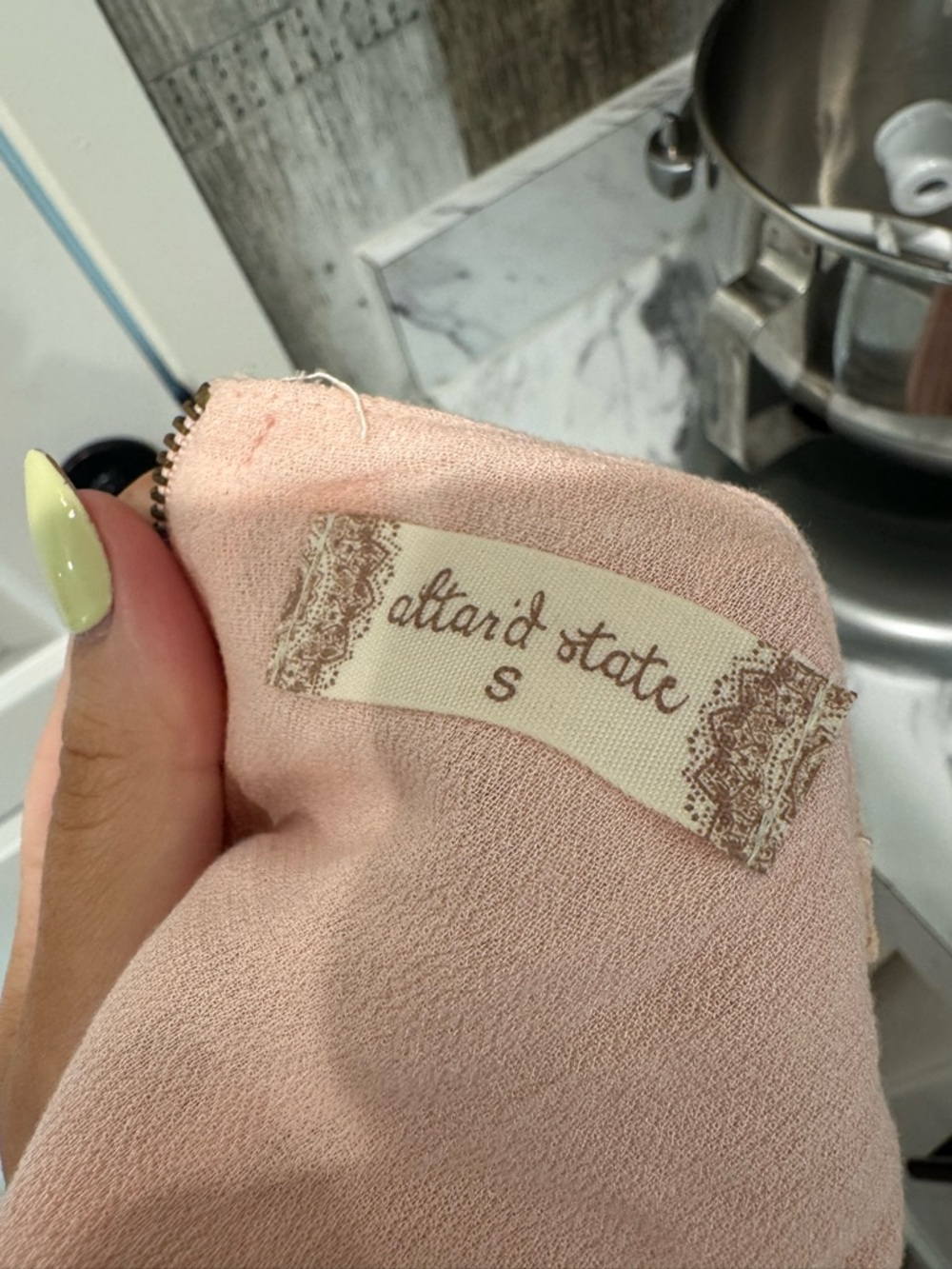 Altar'd State Dusty Blush Lace Bodice Maxi Dress - Picture 3 of 3